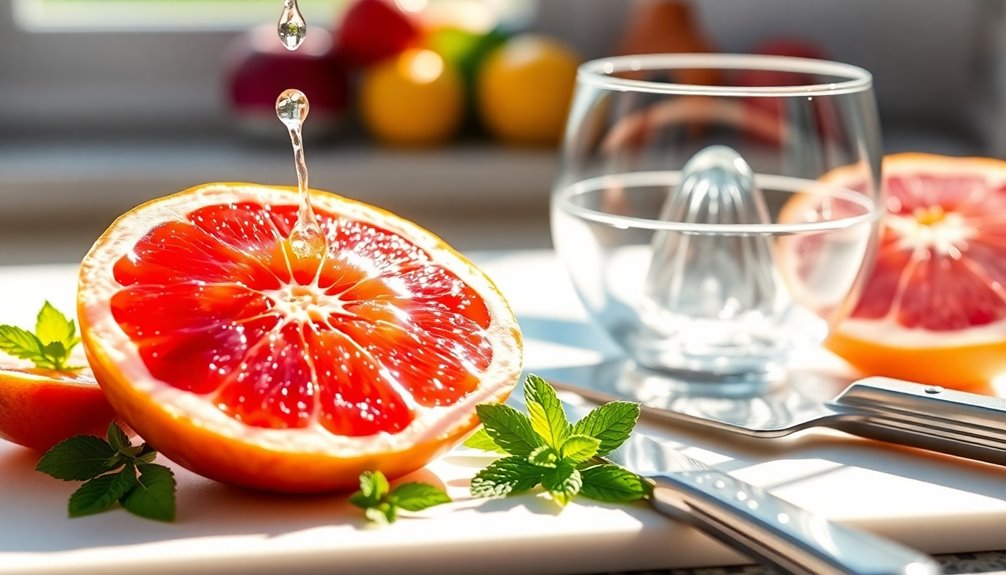 juicing grapefruit for freshness