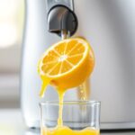 juicing lemons with electric juicer