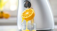 juicing lemons with electric juicer