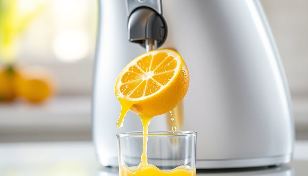 juicing lemons with electric juicer