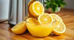 juicing lemons with machine