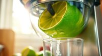 juicing lime with electric juicer