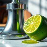 juicing limes with juicer