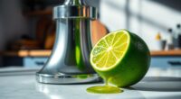 juicing limes with juicer