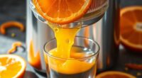 juicing oranges with a juicer