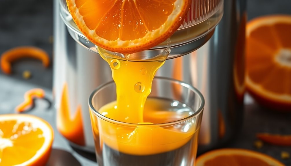juicing oranges with a juicer
