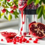 juicing pomegranate using a juicer