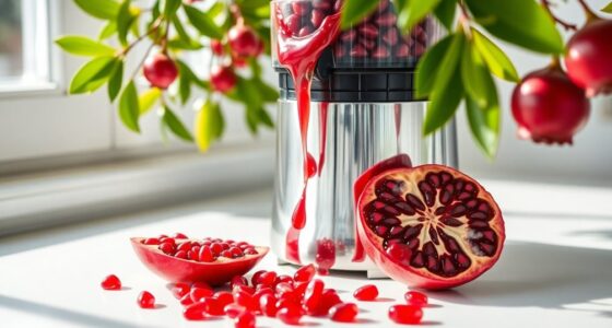 juicing pomegranate using a juicer