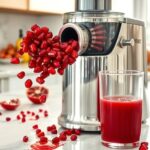 juicing pomegranate using juicer