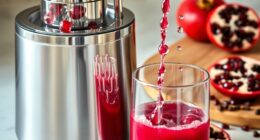 juicing pomegranate with juicer