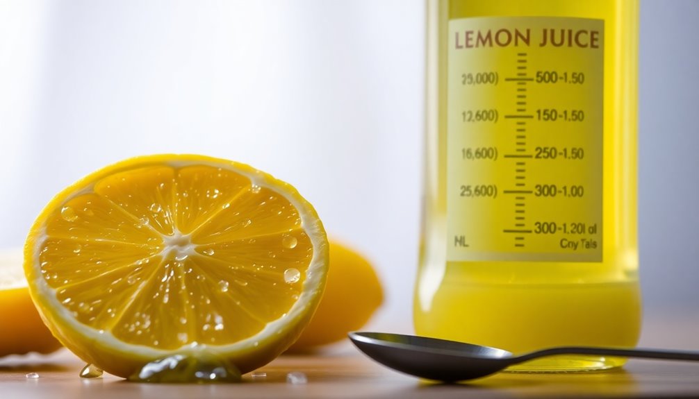 lemon juice measurement guidelines