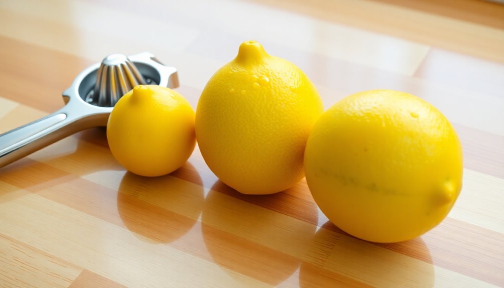 lemon size comparison analysis