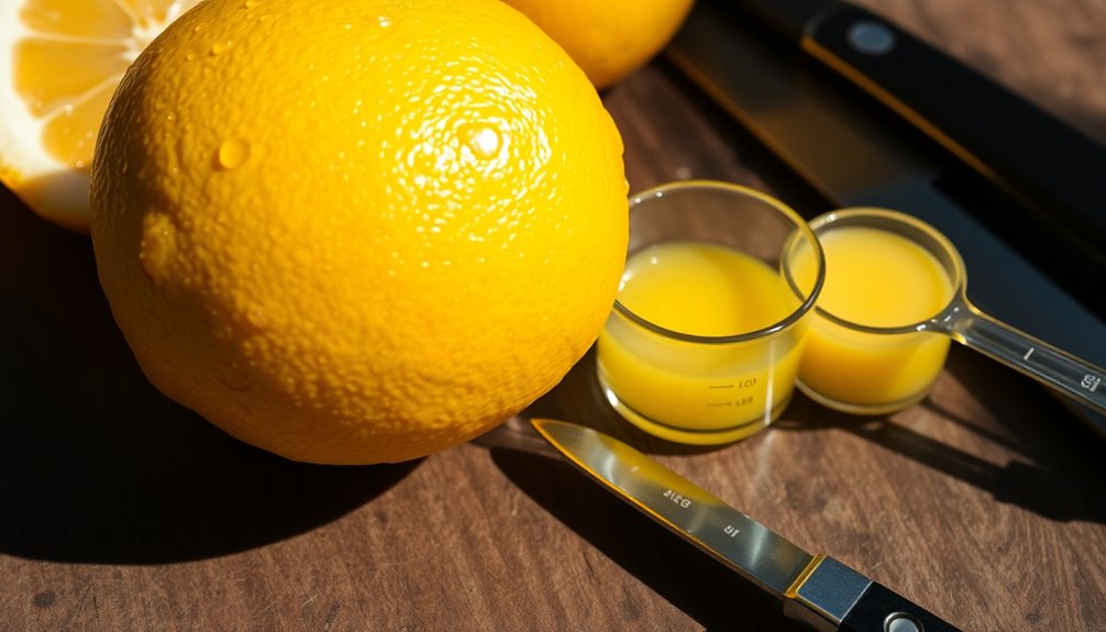 lemon sizes affect juice yield