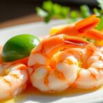 lime juice denatures shrimp proteins