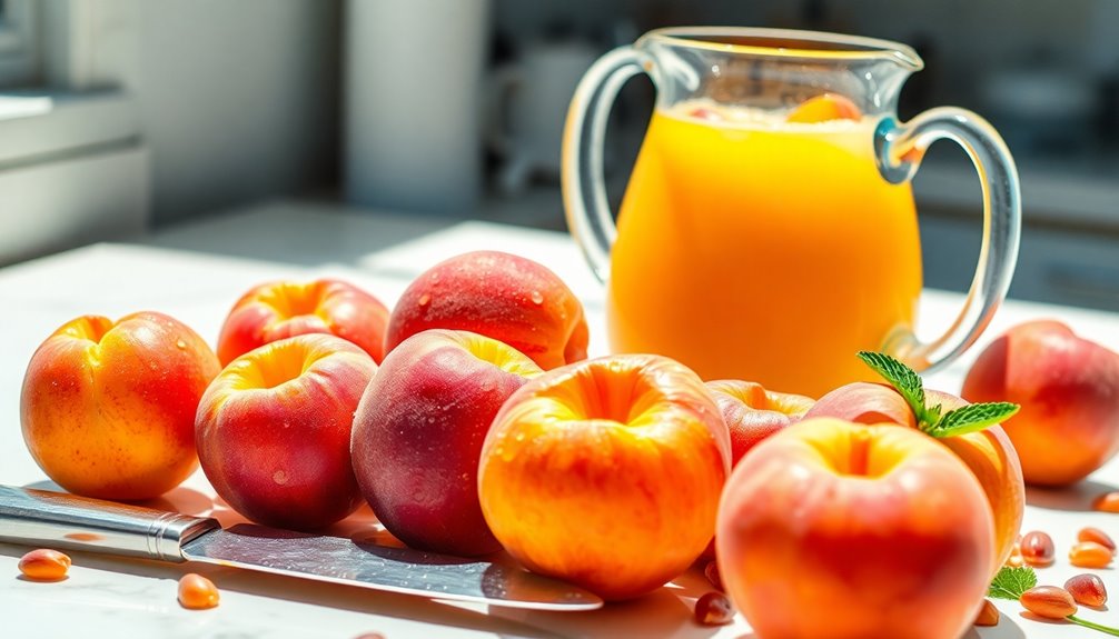 make fresh peach juice