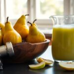 making fresh pear juice