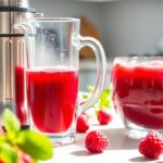 making raspberry juice recipe