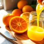 manual orange juice preparation