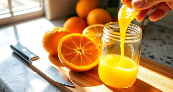 manual orange juice preparation