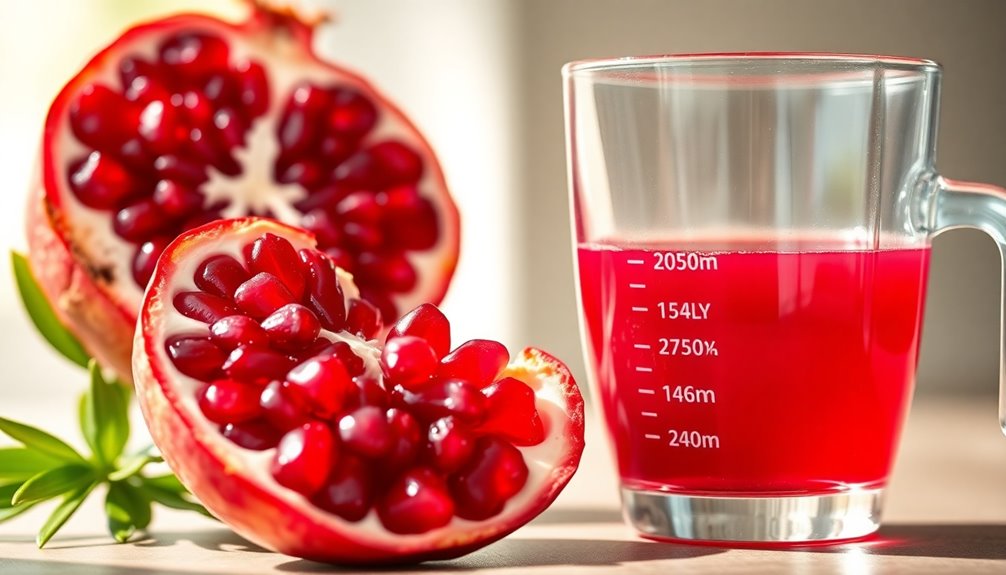 optimal pomegranate juice consumption