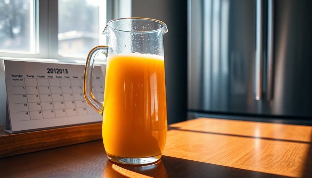 orange juice fridge lifespan