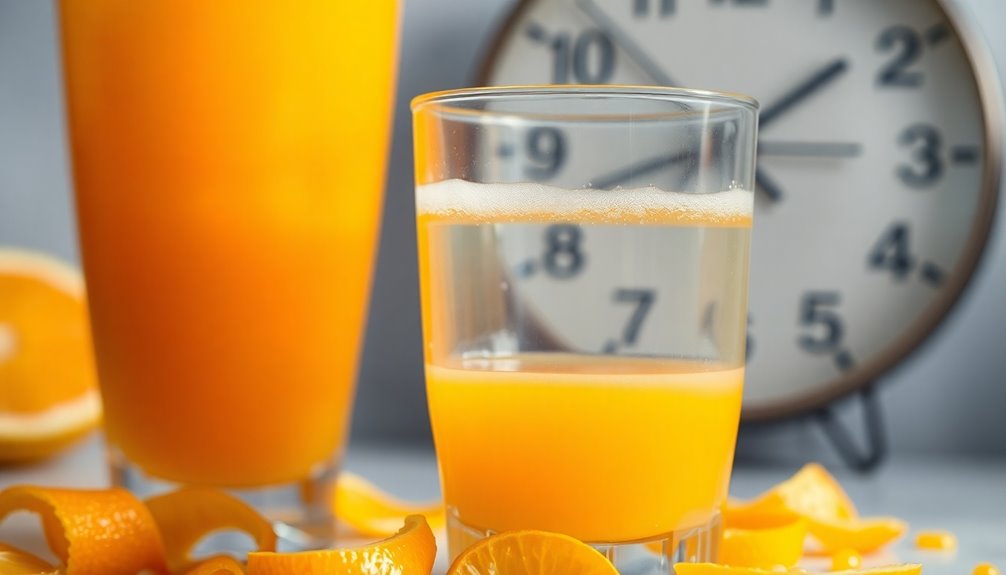 orange juice spoilage time