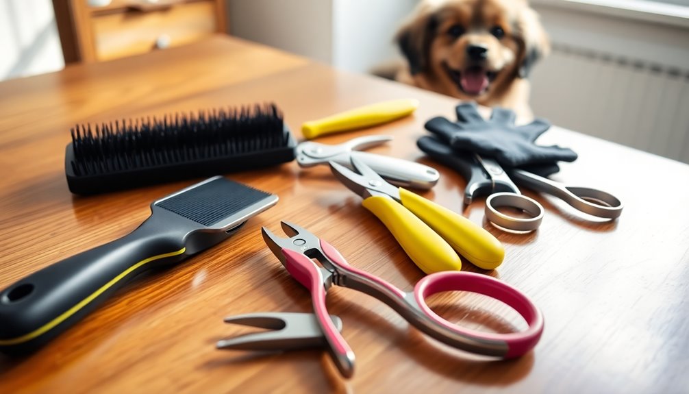 pet grooming tool selection