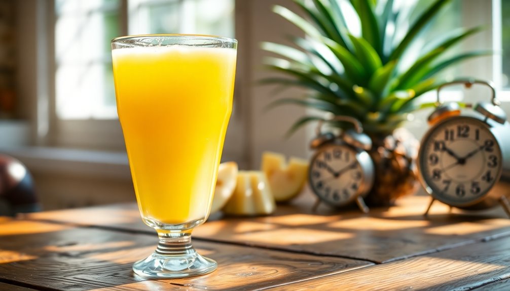 pineapple juice digestion time