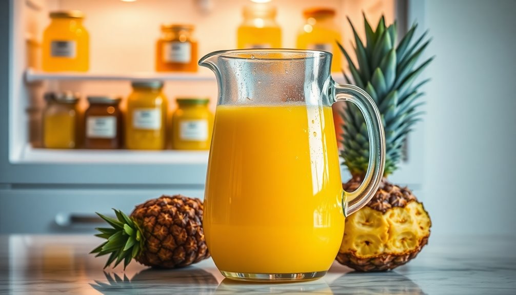 pineapple juice fridge lifespan