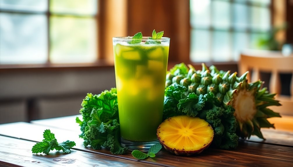 pineapple kale zinc juice