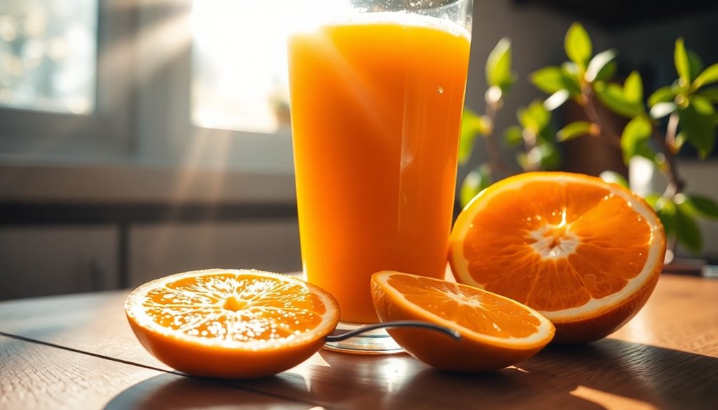 potassium content in orange juice