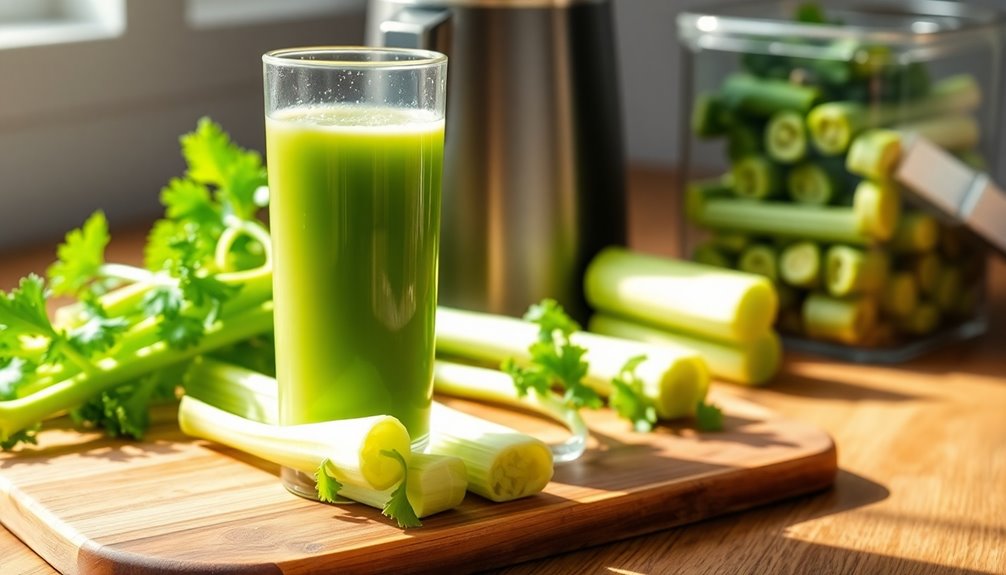 prepare and store celery juice