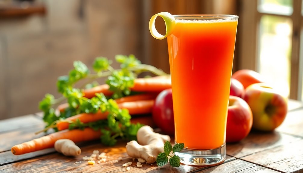 refreshing carrot apple juice