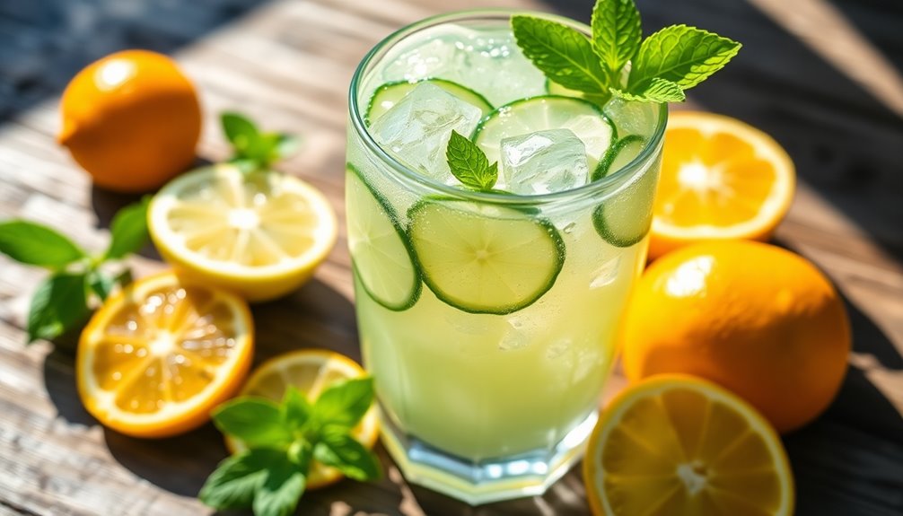 refreshing citrus cucumber drink