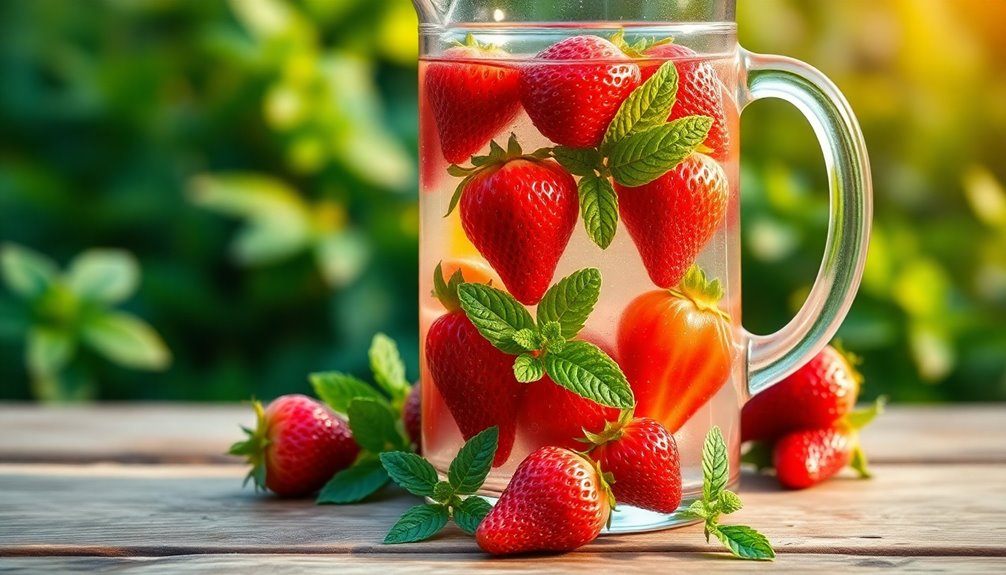 refreshing strawberry infused hydration