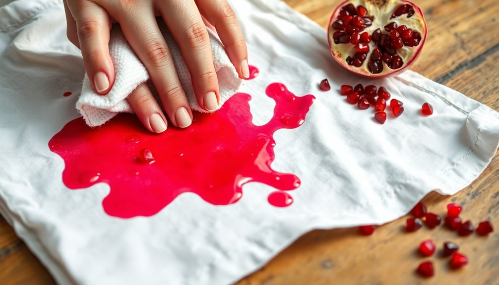 remove pomegranate juice stains