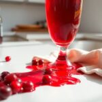 removing cranberry juice stains