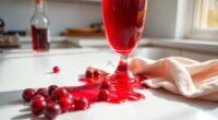 removing cranberry juice stains