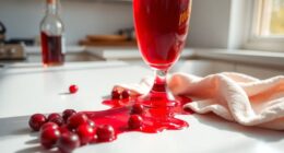 removing cranberry juice stains