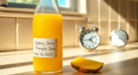 shelf life of pineapple juice