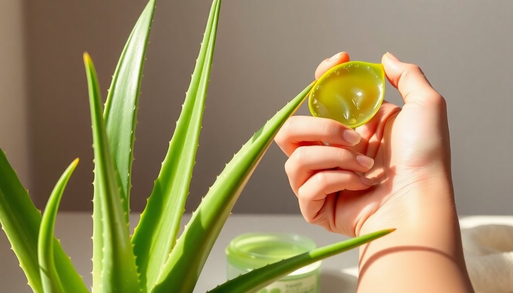 soothing burns with aloe