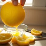 squeeze lemon for juice