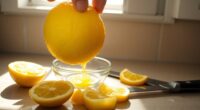 squeeze lemon for juice