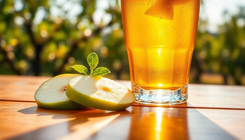 sweet refreshing apple beverage