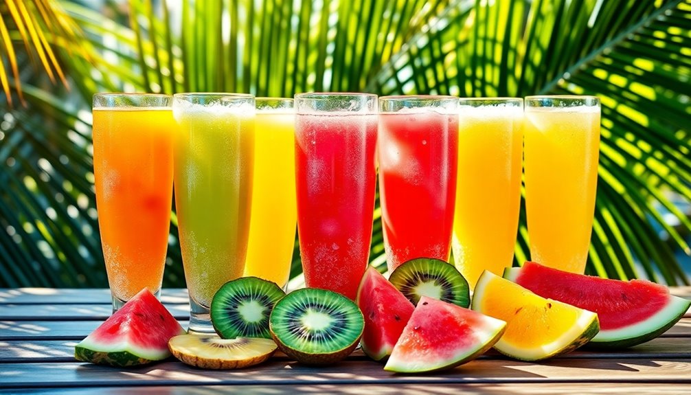 tropical fruit juice paradise