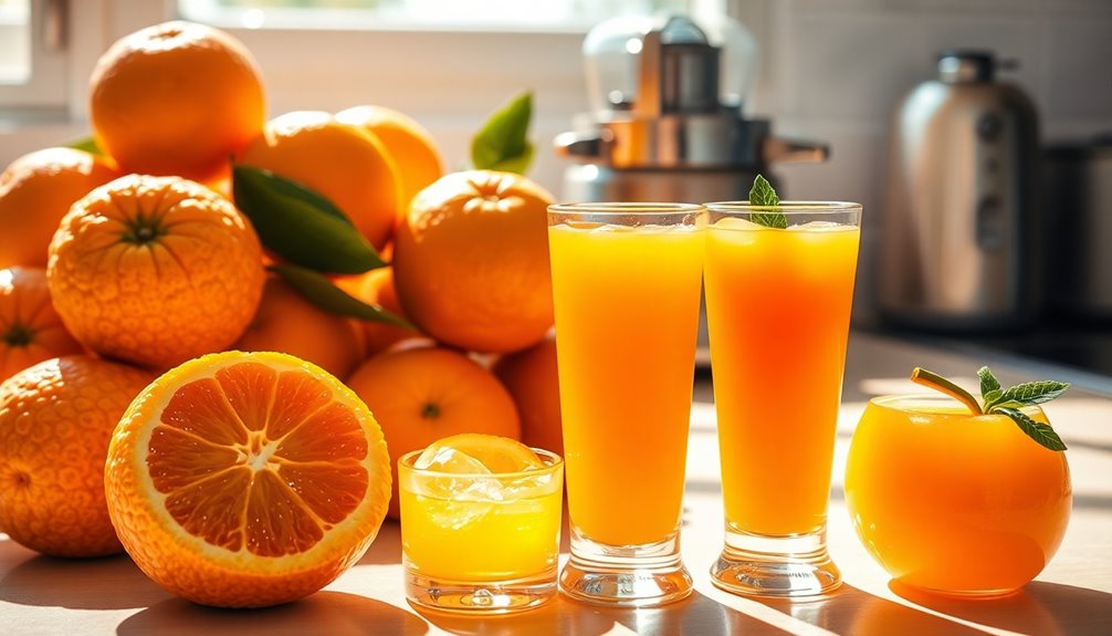 varieties of orange juice