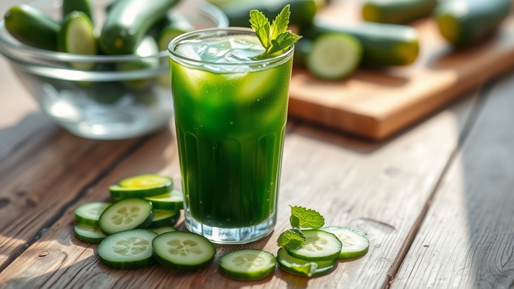 cucumber refreshing hydration source