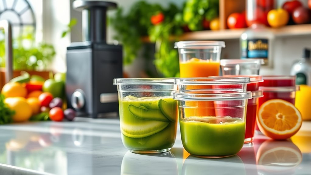 juice preparation airtight containers