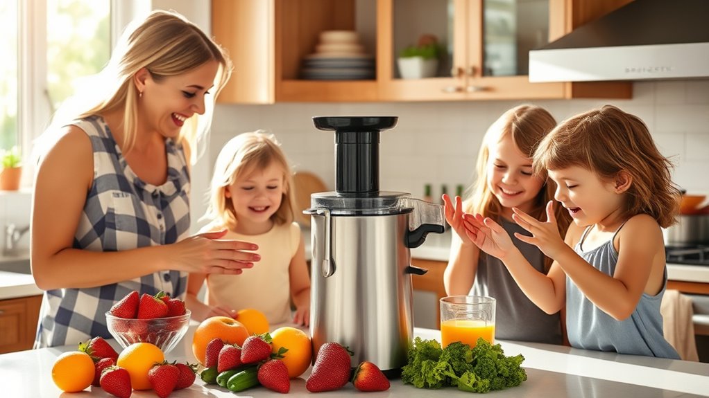 juicing together as family
