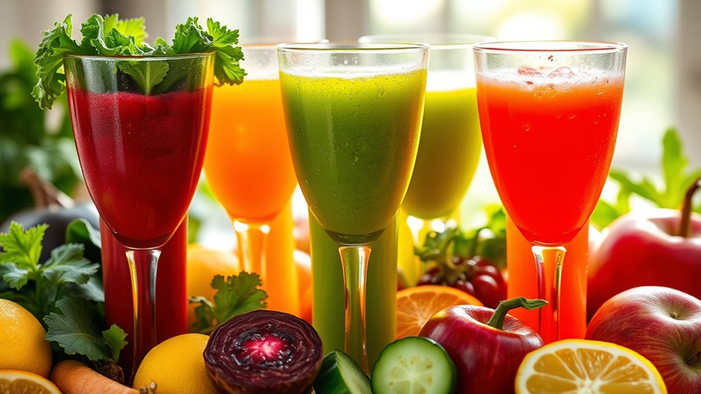 refreshing and revitalizing juices